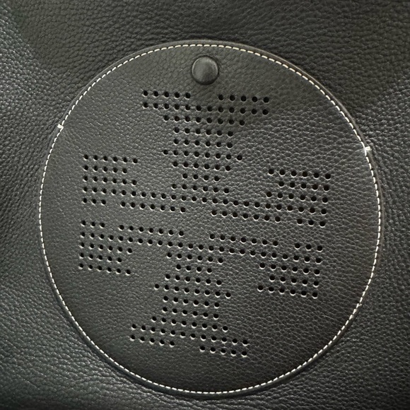 Tory Burch Perforated Leather Logo Tote Bag - Picture 3 of 17